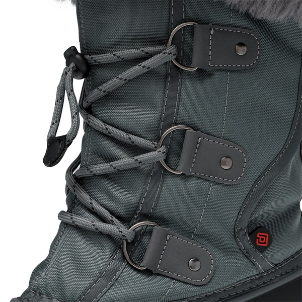 Faux Fur Waterproof Duck Snow Boots - DARK-GREY - 4